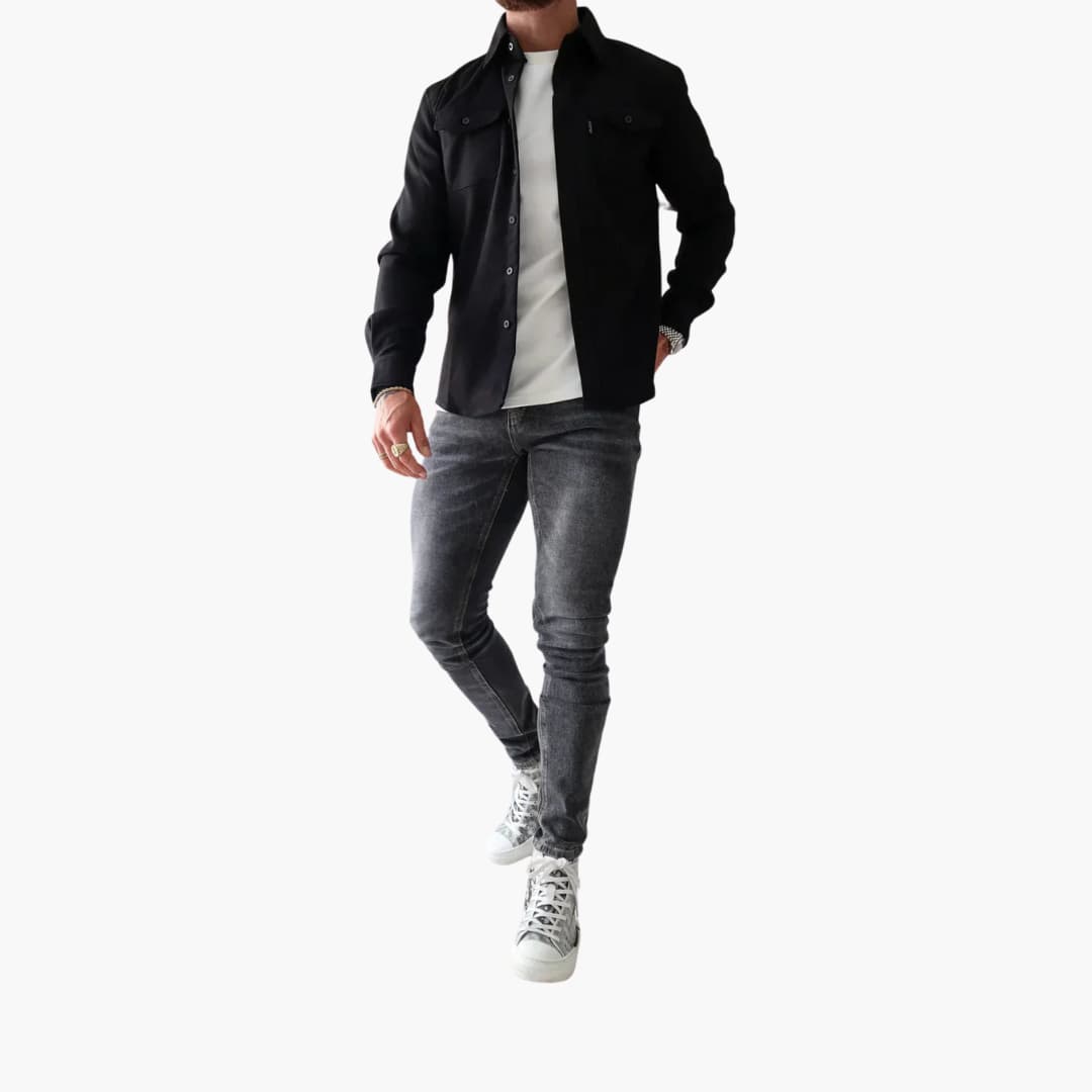 LUXE GIACCA A CAMICIA CON ABBOTTONATURA