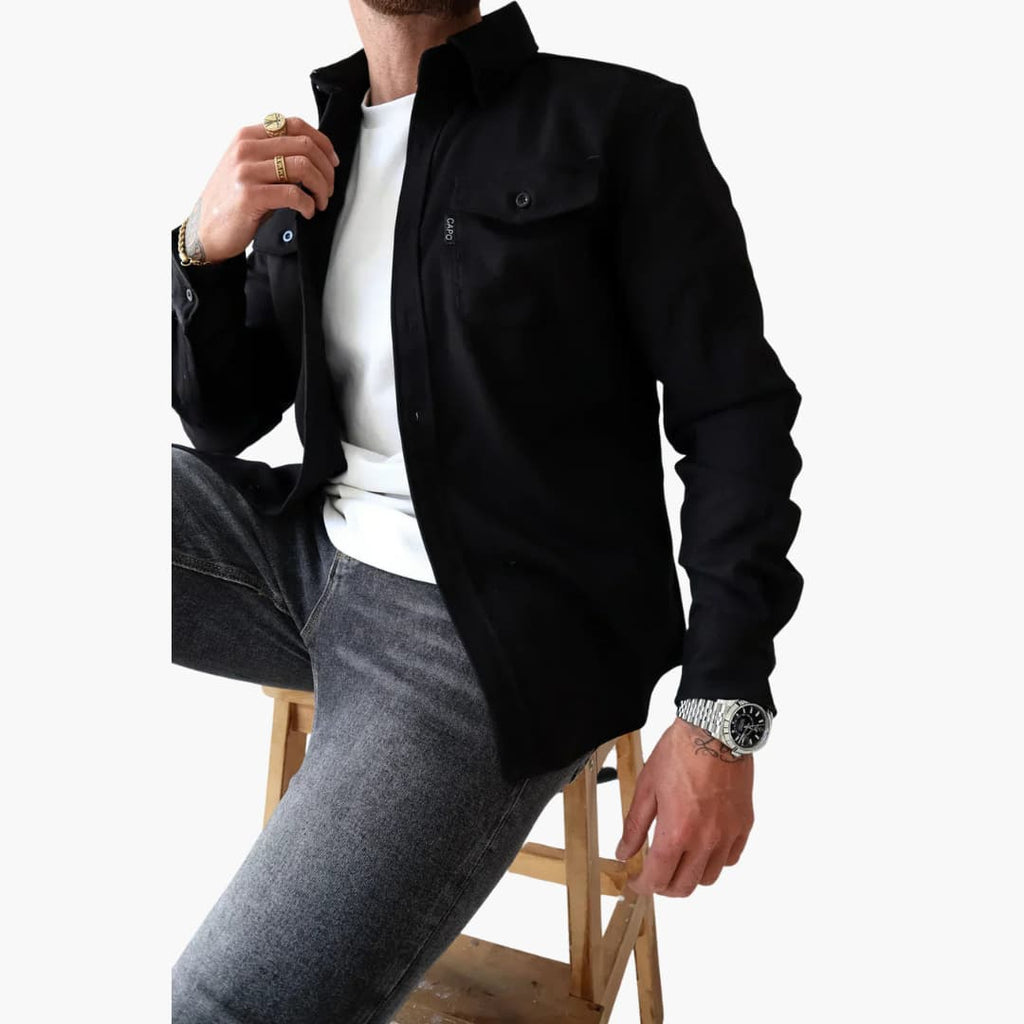 LUXE GIACCA A CAMICIA CON ABBOTTONATURA