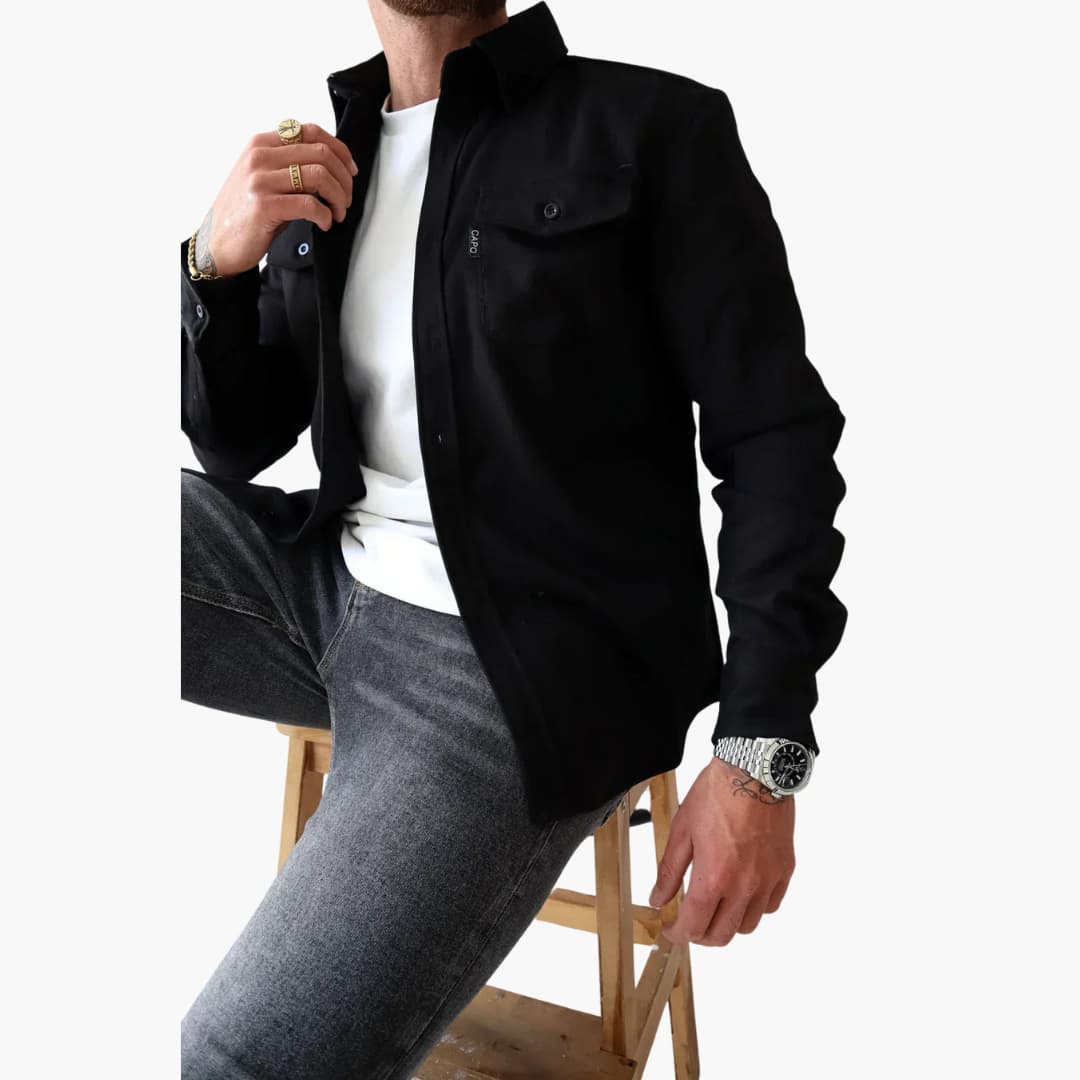 LUXE GIACCA A CAMICIA CON ABBOTTONATURA