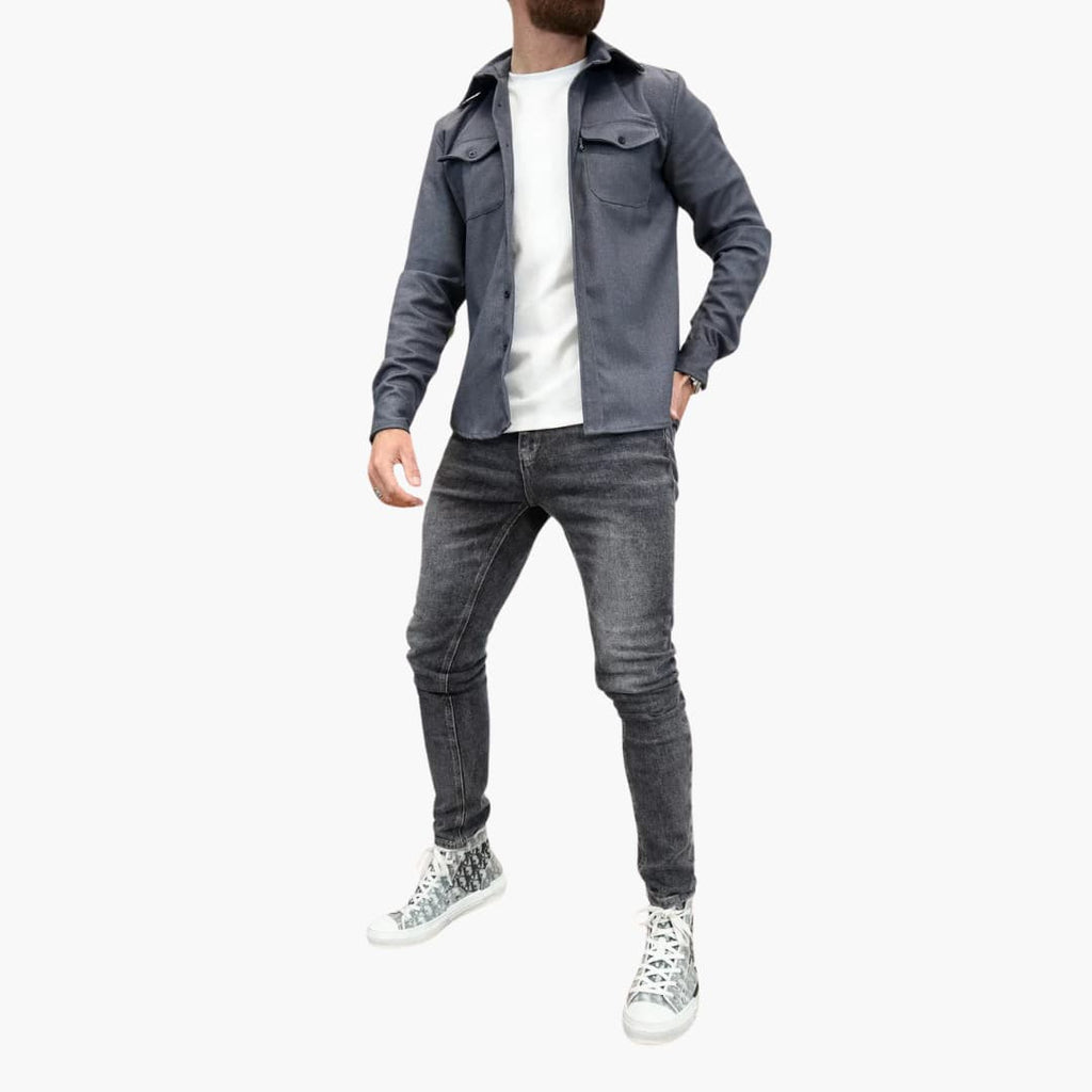 LUXE GIACCA A CAMICIA CON ABBOTTONATURA