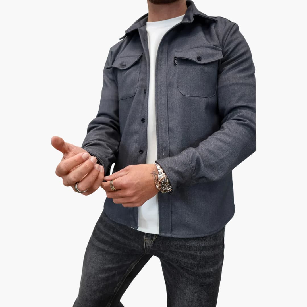 LUXE GIACCA A CAMICIA CON ABBOTTONATURA