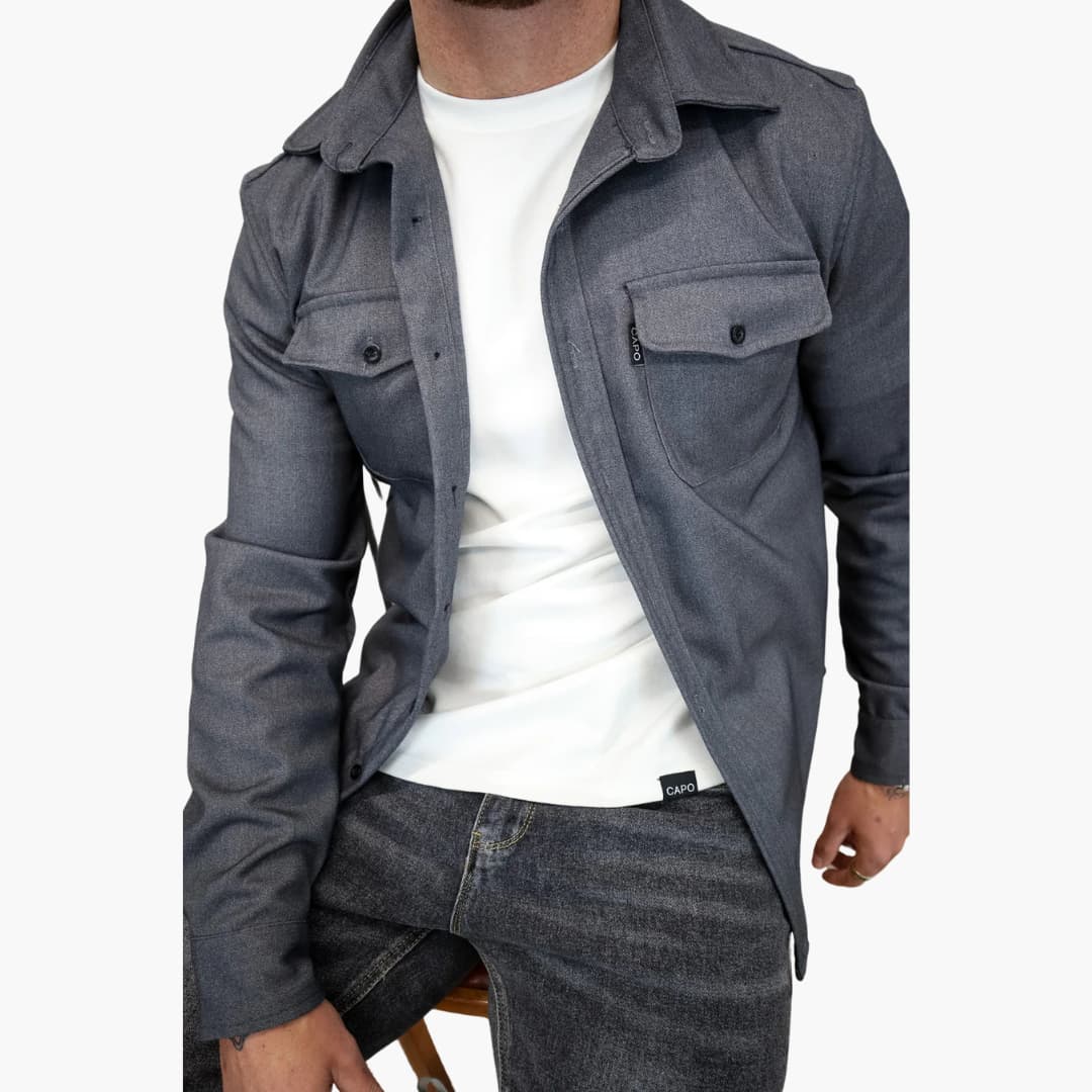 LUXE GIACCA A CAMICIA CON ABBOTTONATURA