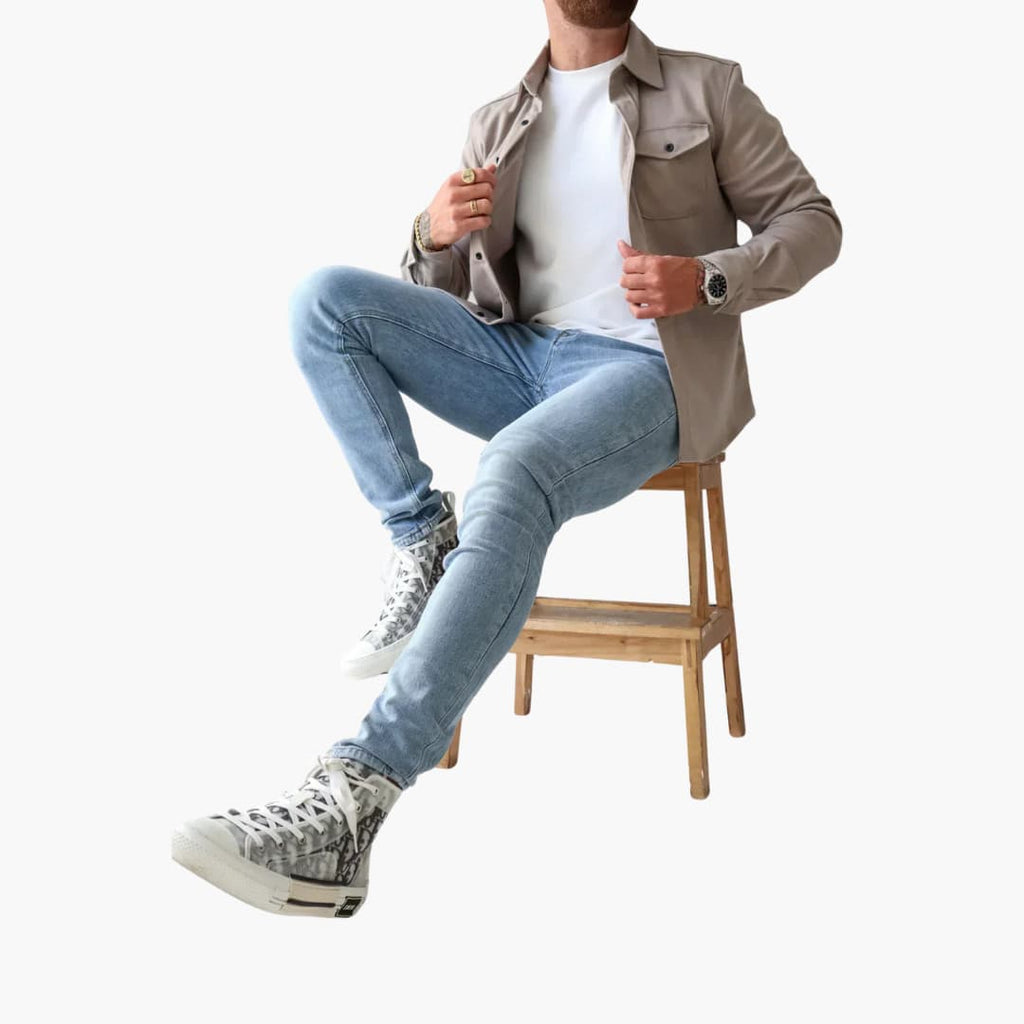 LUXE GIACCA A CAMICIA CON ABBOTTONATURA