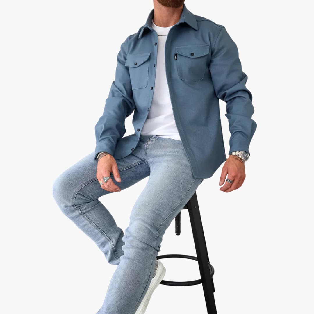 LUXE GIACCA A CAMICIA CON ABBOTTONATURA