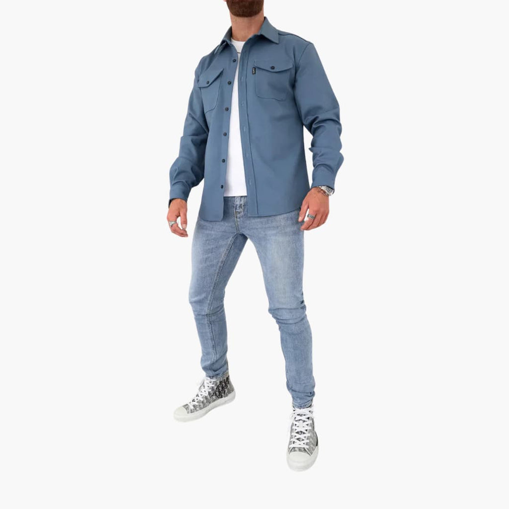 LUXE GIACCA A CAMICIA CON ABBOTTONATURA