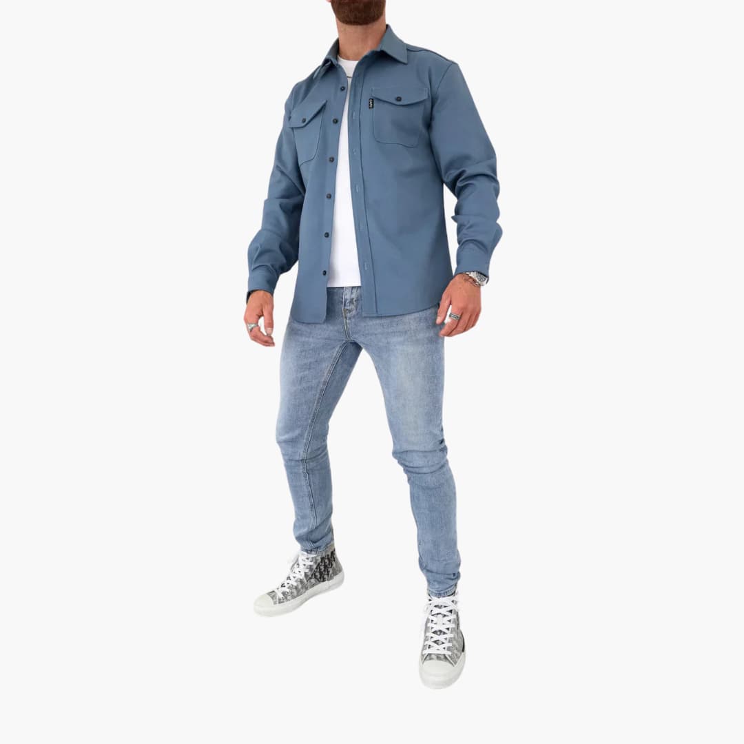 LUXE GIACCA A CAMICIA CON ABBOTTONATURA