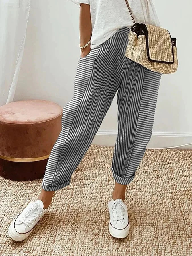 LUMIÈRE PANTALONI A RIGHE LORE
